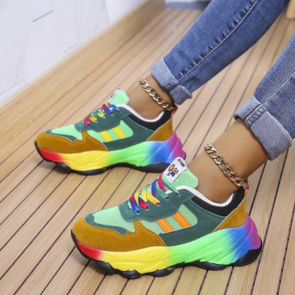 Women's Orthopedic Shoes Rainbow Sneakers