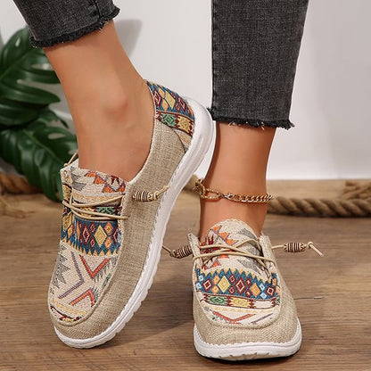 🔥LAST DAY 50% OFF - Women's Casual Comfy Ethnic Style Printed Canvas Shoes