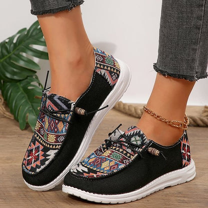 🔥LAST DAY 50% OFF - Women's Casual Comfy Ethnic Style Printed Canvas Shoes