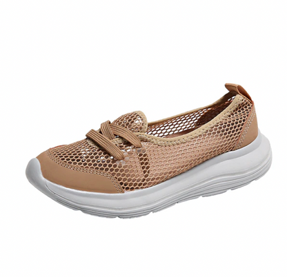 Women's Shoes Summer Flat Sneakers, Breathable Comfortable Light Slip-on