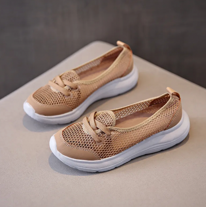 Women's Shoes Summer Flat Sneakers, Breathable Comfortable Light Slip-on