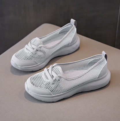 Women's Shoes Summer Flat Sneakers, Breathable Comfortable Light Slip-on