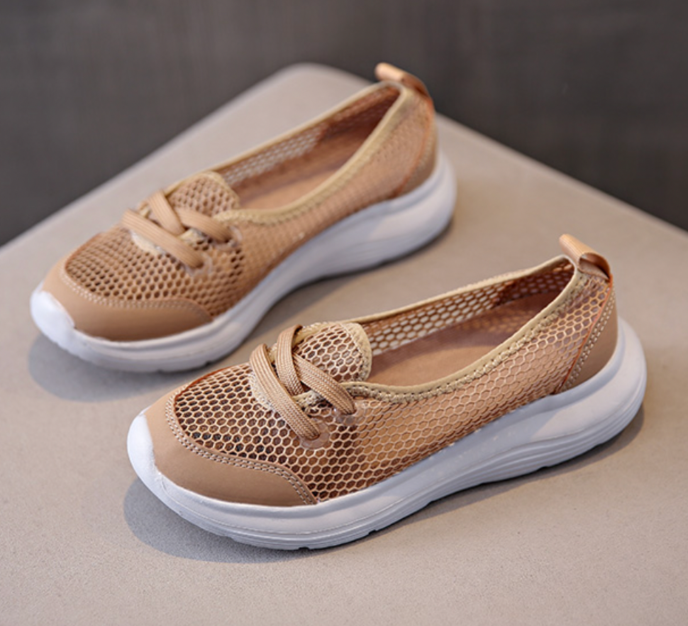 Women's Shoes Summer Flat Sneakers, Breathable Comfortable Light Slip-on