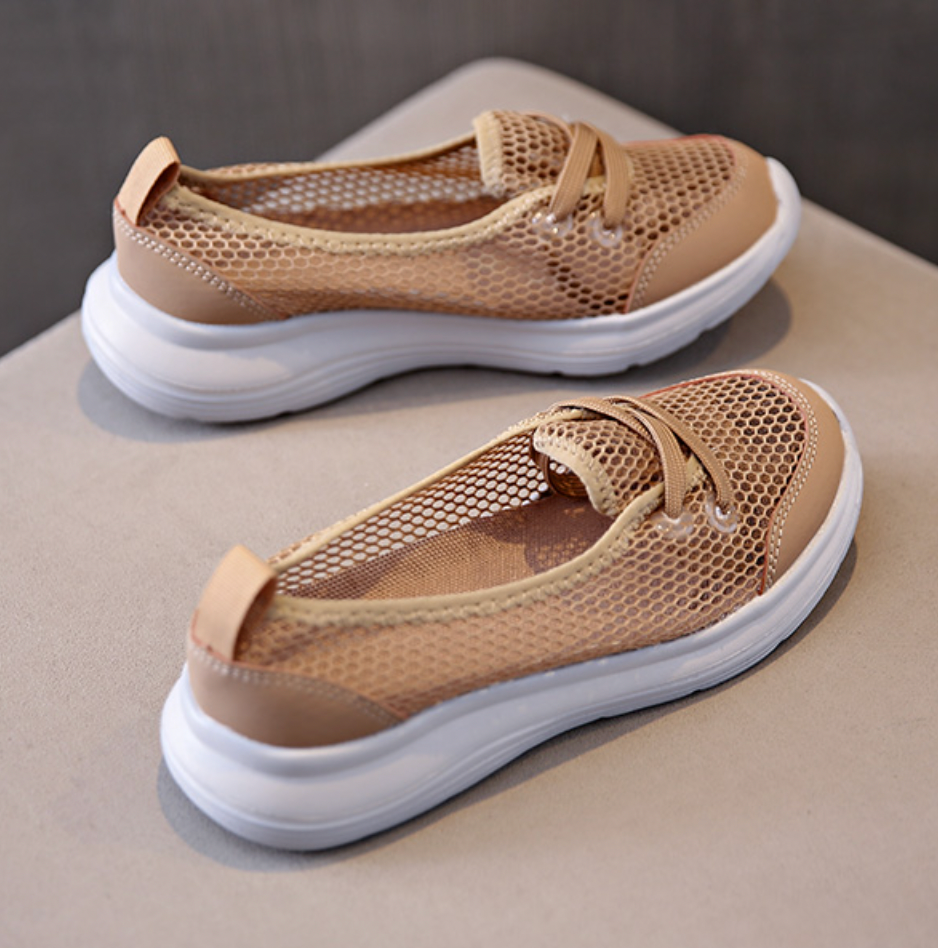 Women's Shoes Summer Flat Sneakers, Breathable Comfortable Light Slip-on