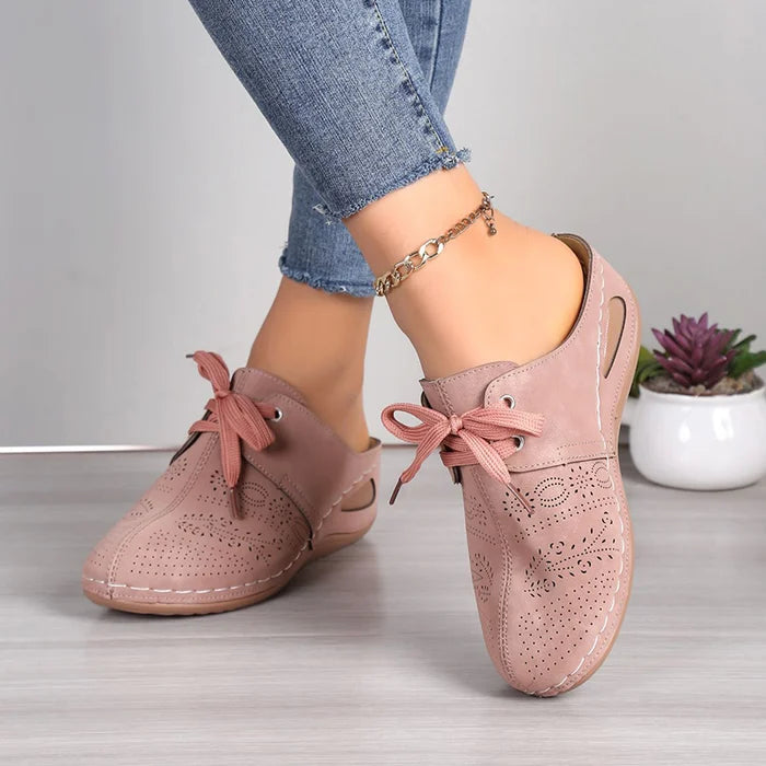 🔥Last Day Promotion 50% OFF - 2024 New Women's Sculpted Wedge Heel Thick Leather Shoes