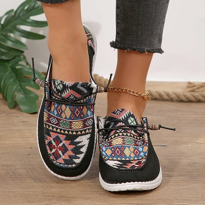 🔥LAST DAY 50% OFF - Women's Casual Comfy Ethnic Style Printed Canvas Shoes